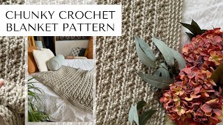 Quick and Easy Chunky Crochet Blanket Pattern [upl. by Gilson142]