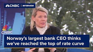 DNB CEO Kjerstin Braathen There are many signs that we have reached top of the rate curve [upl. by Ynaffat]