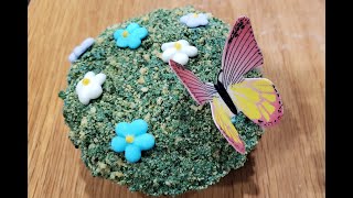 Edible Moss tutorial  How to create edible moss for cupcake amp cake decorating [upl. by Adgam619]