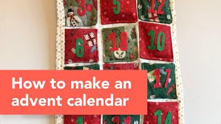 How to make an advent calendar out of fabric [upl. by Nylaehs255]