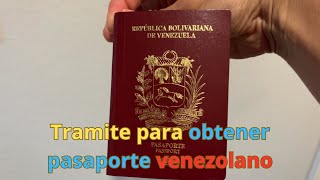 Nuevo PASAPORTE VENEZOLANO en 15 días 😱 te ENSEÑO como OBTENERLO solo en VENEZUELA 🇻🇪 [upl. by Nuhsar994]