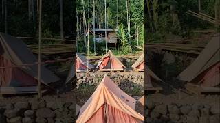 Riverside camping dawkirivermeghalayabangladeshborderindiacampingriverbridgetentstaysunrise [upl. by Pinette365]