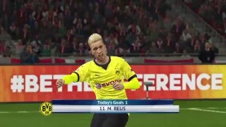 Greatest Goal ever Marco Reus Borussia Dortmund backheel goal  PES 2016 [upl. by Eadahs]