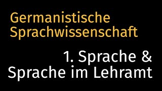 NEUE VERSION  LINK IN BESCHREIBUNG  Sprachwissenschaft 1 SpracheGrammatik amp Sprache im Lehramt [upl. by Phillada823]