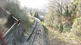 Standseilbahn 690004 Lugano  Monte Brè Talfahrt  Funicular [upl. by Gine705]