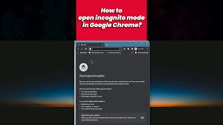 How to open incognito mode in Google Chrome [upl. by Ynner]