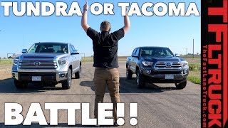 Compared Tacoma vs Tundra  Watch This Before You Buy a Toyota Truck [upl. by Sholes]