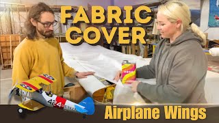 Attaching Fabric to Aircraft Wing [upl. by Oruntha]