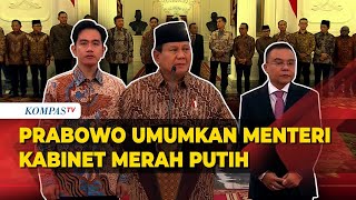 BREAKING NEWS Detikdetik Prabowo Umumkan Menteri Kabinet Merah Putih Bersama Gibran [upl. by Ipoillak88]