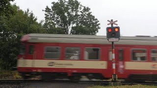 Železniční přejezdRailroad crossing AŽD 97 Horní Nová Ves [upl. by Etolas]