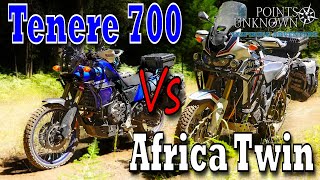 Yamaha Tenere 700 vs Honda Africa Twin Thoughts and Preferences for the Average Adventure Rider [upl. by Sirad873]