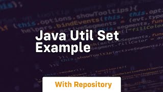 java util set example [upl. by Eemia]