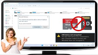 How to Fix All Problem of SD Card Not Showing Not Working Need to Format Disk in Windows PC [upl. by Waltner]