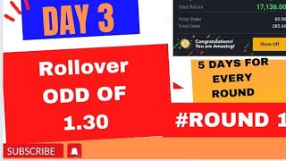 Day 3 Rollover bet of 130 odd for 5 days ROUND 1 rollover correctscore correctscoretoday [upl. by Revlis]