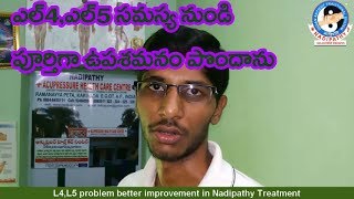 L4L5 Disk Bulge cured in 15 days  Nadipathy Treatment [upl. by Nomrac317]