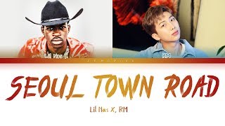 Lil Nas X RM of BTS  Seoul Town Road Old Town Road Remix Color Coded LyricsEng 한국어 자막 [upl. by Hach159]