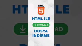 Html İndirme Butonu  Html Download Button  Html Link  Html Dersleri html html5 web shorts [upl. by Romina]