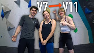 V7 vs V11 Climbing Technique Comparison ft Hannah Morris Bouldering [upl. by Hannasus]