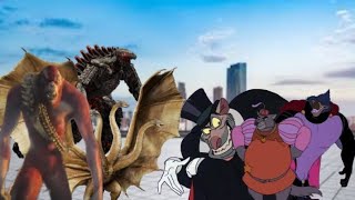 Mechagodzilla Ghidorah and Skar King vs Ratigan Drake and Sheriff of Nottingham [upl. by Rogers149]