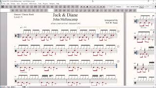 Drum Score World Sample  John Mellencamp  Jack amp Diane [upl. by Apple]