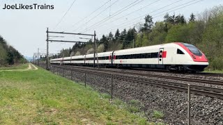 ICN Durchfahrt in Rupperswil  7424 [upl. by Ydnamron]