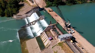 This is what Lake Dunlap Dam looks like 2 years after spill gate failure caused lake to drop 7 feet [upl. by Kennet]