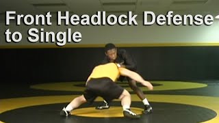 Front Headlock Defense to Single Leg  Cary Kolat Wrestling Moves [upl. by Moscow577]