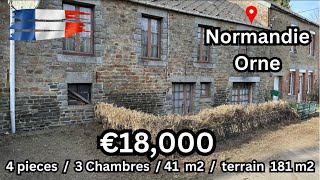 ENG SUB Normandie Orne  € 18000  4 pieces 3 Chambres 41 m2 terrain 181 m2 [upl. by Arik673]