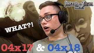 MARLEY IS WINNING amp EREN VS REINER  Attack on Titan 4x17 amp 4x18 FIRST TIME REACTION [upl. by Dove]