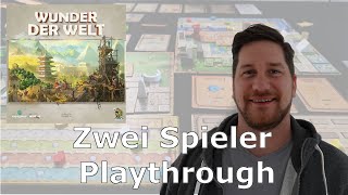 Wunder der Welt  Brettspiel  Regeln  2 Spieler Playthrough [upl. by Eyram214]