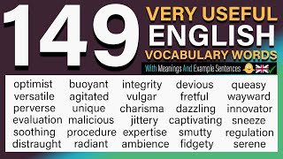 149 VERY USEFUL English Vocabulary Words with Meanings and Phrases  Improve Your English Fluency [upl. by Moor]