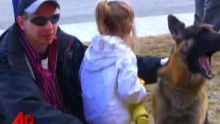 Alaskan hero dog Buddy the German Shepherd honored for showing troopers the way to fire [upl. by Elakram504]