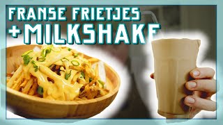 BESTE FRANSE FRIETJES MET KAASSAUS  MILKSHAKE  EtenmetNick  How to [upl. by Tiphany]