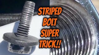 Stripped BoltCross Threaded Bolt Hole SUPER HACK Fix Almost Any Stripped Bolt Hole [upl. by Caputo909]