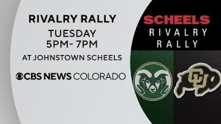 Dont miss the CSU vs CU Rivalry Rally at Scheels in Northern Colorado [upl. by Aralc]