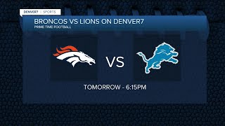 Broncos in the playoff hunt on the road to take on the Lions Saturday [upl. by Soinski336]