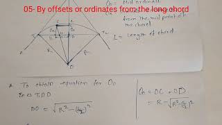 05CurvesESEDerived methodBy offsets or ordinates from long chord [upl. by Nanci]