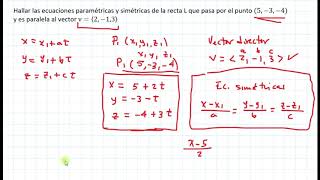 Ejercicios de ecuaciones paramétricas 1 [upl. by Roddie]