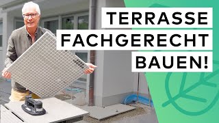 Terrasse mit Keramikplatten verlegen  So macht’s der Profi [upl. by Epilihp635]