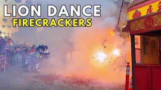 Firecrackers amp Lion Dance in San Francisco Chinatown 2024 [upl. by Hcurab]