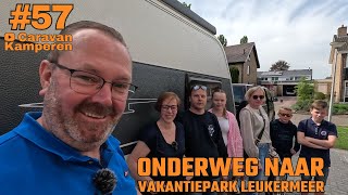 vlog57 Onderweg naar Vakantiepark Leukermeer voortent opzetten en een kijkje in en om de caravan [upl. by Yemac517]