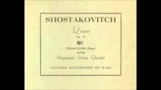 Shostakovich Piano Quintet Rivkin amp Stuyvesant Quartet 1941 [upl. by Gunnar684]