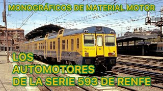 Los TRENES de la serie 593 de RENFE historia FERROCARRIL Español renfe train MMM19 [upl. by Kahn486]