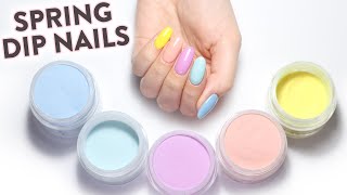 Easy Spring Nails 🌼 Pastel Dip Powder [upl. by Idden]