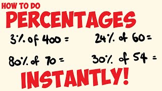 How to work out percentages INSTANTLY [upl. by Atsillac]