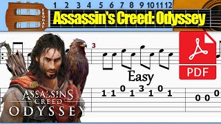 Assassins Creed Odyssey Theme Guitar Tab [upl. by Mitzi991]