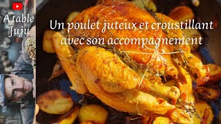 comment cuire un poulet rôti  Vidéo A table Juju [upl. by Caassi]