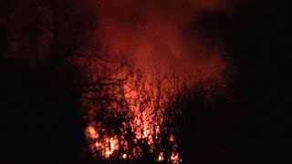 FULLY ENGULFED STRUCTURE FIRE IN CLARINGTON [upl. by Enytsirk208]