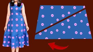 ♥️New💃 Two Ways to Wear a Summer Stylish Idea ✂️So Easy So Cute Dresses🔥 Cut and Sew Only 20 Minute [upl. by Esyak]