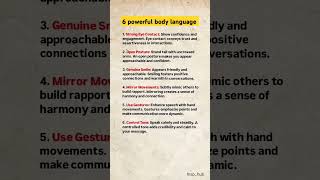 6 Powerful Body Language Secrets motivation youtubeshorts [upl. by January]